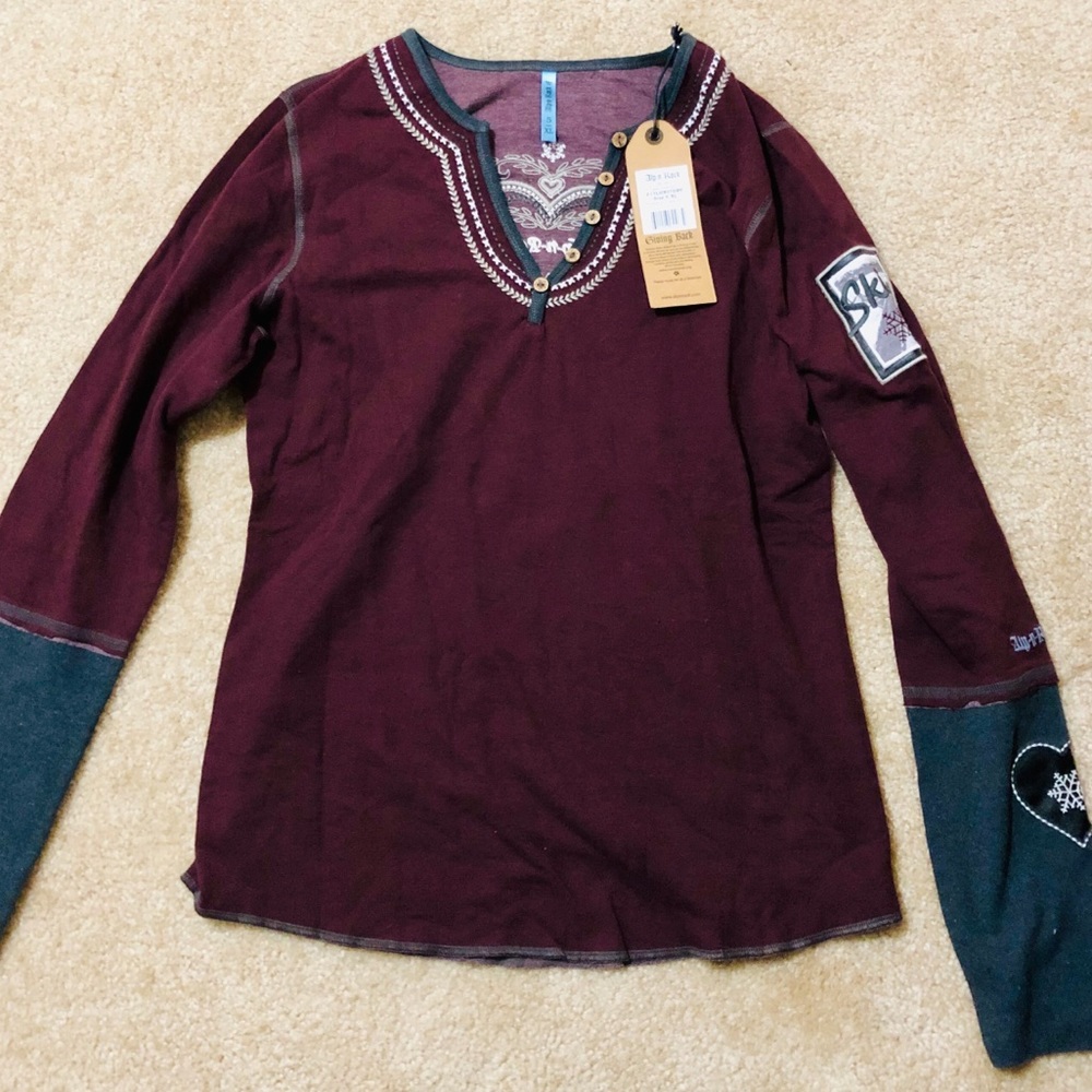 Alp N Rock Ski Love Ladies Long-Sleeve Henley (XL)
